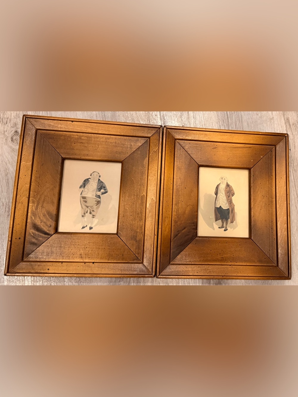 Charles Dickens Watercolor Prints Framed Fezziwig Christmas Carol Snitchley